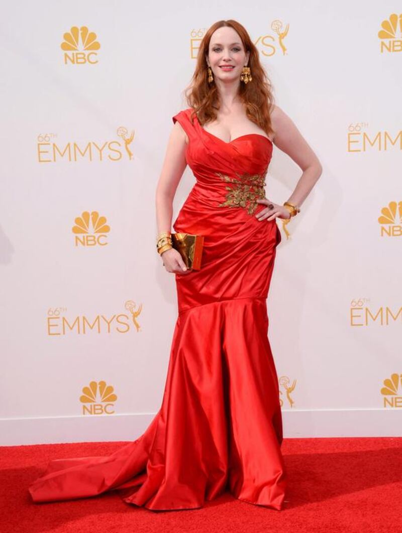 Getting into shape: an hourglass figure (Christina Hendricks). Jordan Strauss / Invision / AP