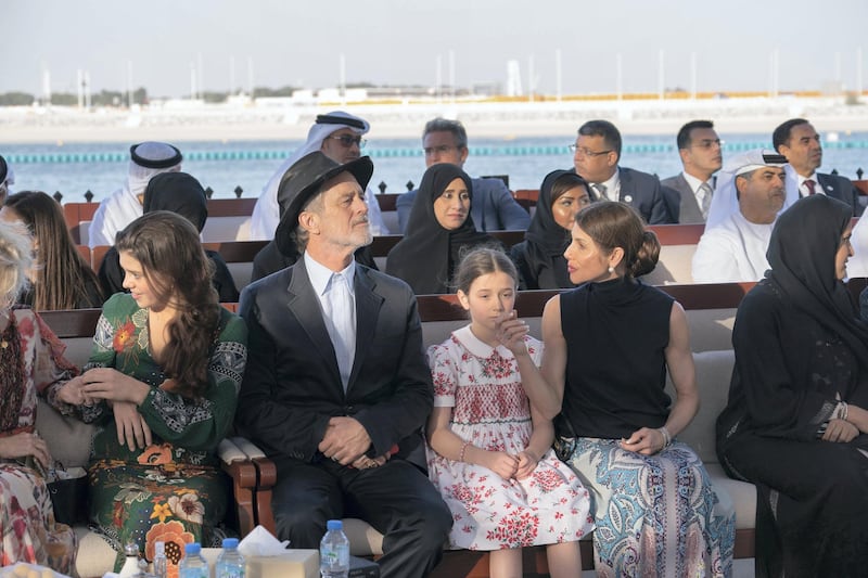 ABU DHABI, UNITED ARAB EMIRATES - March 18, 2019: Shriver family members, attend a Sea Palace barza.

( Ryan Carter / Ministry of Presidential Affairs )?
---