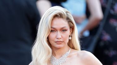 Gigi Hadid dons elaborate jewellery on the Cannes red carpet in 2023. Getty Images