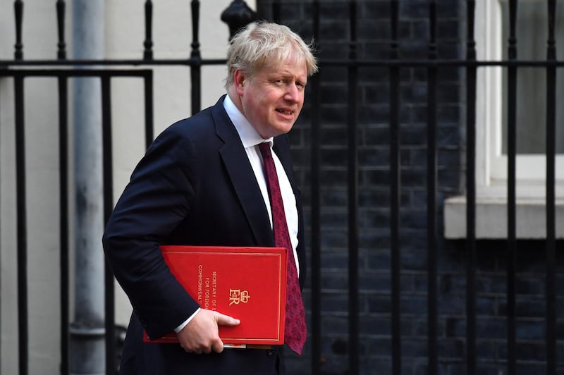 Britain's Foreign Secretary Boris Johnson arrives for the weekly cabinet meeting at number 10 Downing Street, in central London on January 30, 2018. / AFP PHOTO / Ben STANSALL