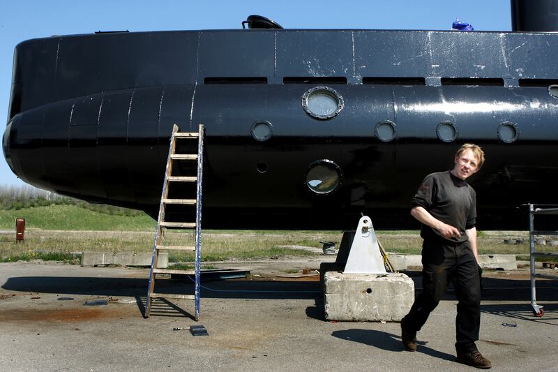 FILE -  This is a April 30 2008 file photo of  submarine owner Peter Madsen . Denmark's navy says that Madsen's  privately built submarine that had been feared missing in Danish waters has been found and the crew is safe. The navy says that the 40-ton, nearly 18-meter-long (60-foot-long) submarine with at least two people on board had been "found sailing" south of Copenhagen. (Niels Hougaard /Ritzau. File via AP)