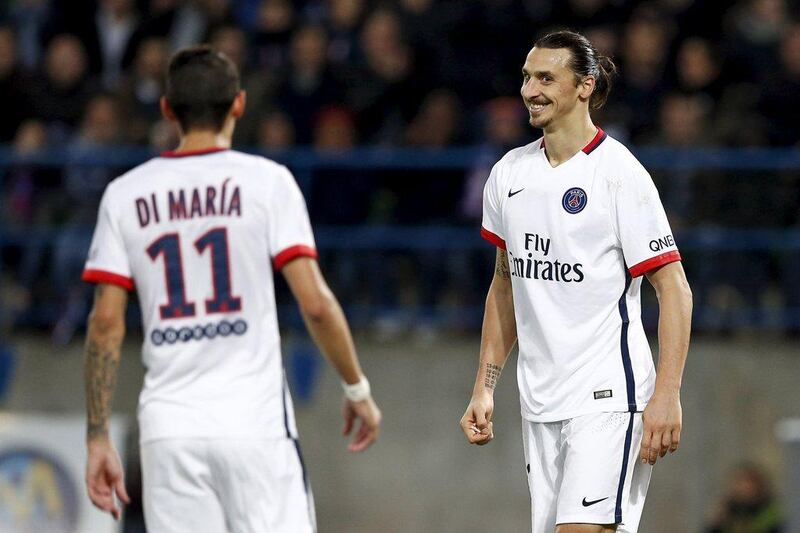 Zlatan Ibrahimovic of Paris Saint-Germain shown during his team's Ligue 1 match against Caen on Saturday. Benoit Tessier / Reuters / December 19, 2015 