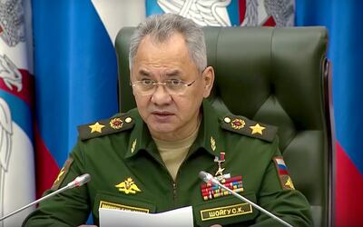 Russian Defence Minister Sergei Shoigu said only men with military experience would be mobilised. AP