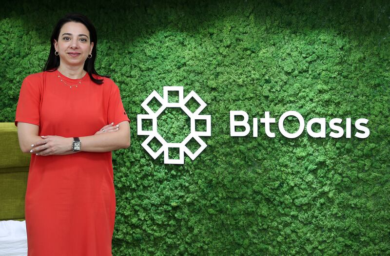 Ola Doudin, co-founder and chief executive of BitOasis, at the company's offices in Dubai. Pawan Singh / The National