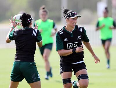 Abu Dhabi, United Arab Emirates - November 21st, 2017: Sarah Goss of the New Zealand women's 7's rugby team trains ahead of the Dubai 7's. Tuesday, November 21st, 2017 at Sheikh Zayed cricket stadium, Abu Dhabi. Chris Whiteoak / The National