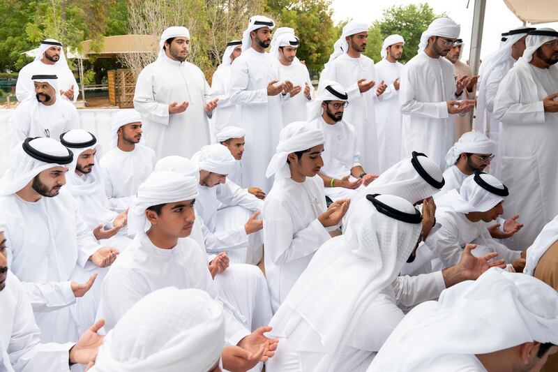 ABU DHABI, UNITED ARAB EMIRATES - November 20, 2019: Sheikhs attend the burial of the late HH Sheikh Sultan bin Zayed Al Nahyan, UAE President's Representative.

( Mohamed Al Hammadi / Ministry of Presidential Affairs )
---