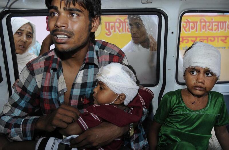 Injured children from riot-hit Shahjapur are admitted to a hospital in Muzaffarnagar. Sexual violence was rampant during the three-day riots, which started on September 7. AFP





