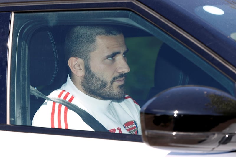 Arsenal's Sead Kolasinac arrives at the Arsenal Training Centre. Reuters