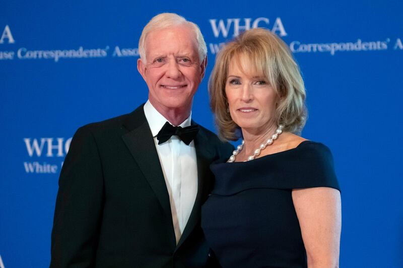 Pilot Chesley "Sully" Sullenberger and Lorrie Sullenberger arrive on the red carpet for the White House Correspondents' Dinner in Washington, DC on April 27, 2019. P