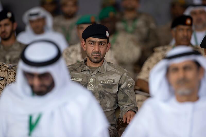 Sheikh Mohamed bin Tahnoon attends the drill.