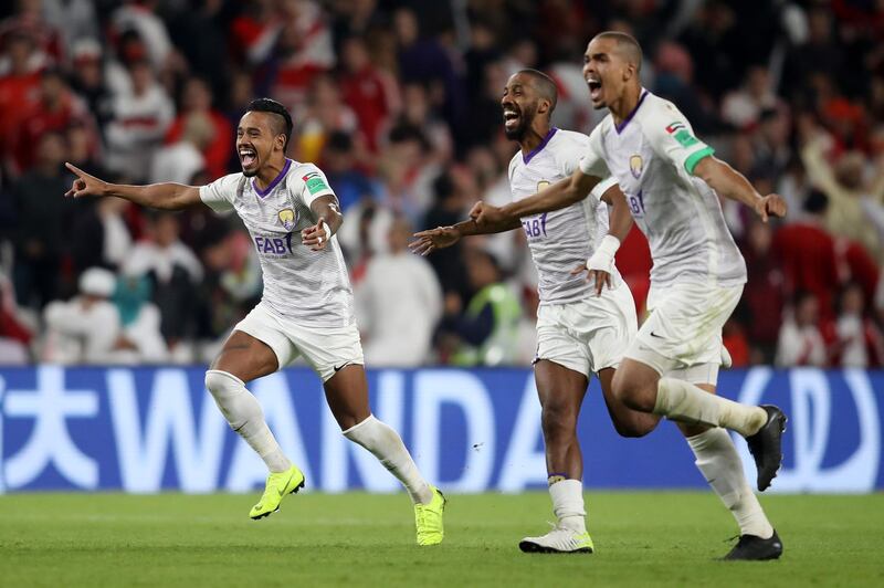 Caio of Al Ain and his team mates celebrates after winning the penalty shoot-out. Getty Images