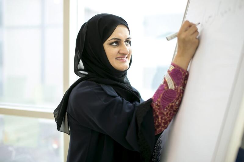 Hanan Al Fardan believes Arabic and the Emirati dialect open many doors for people. Reem Mohammed / The National
