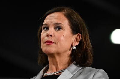 Sinn Fein party leader Mary Louise McDonald looks on course for victory. Getty