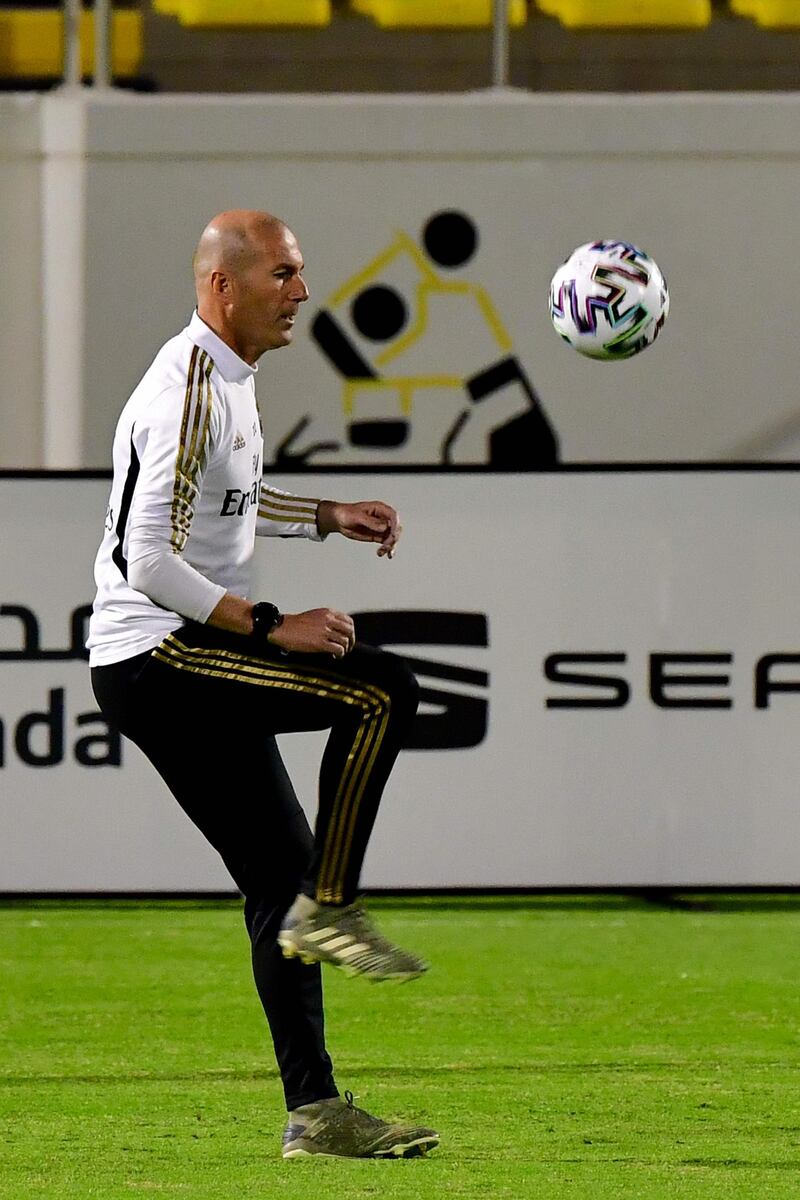 Real Madrid manager Zinedine Zidane. AFP