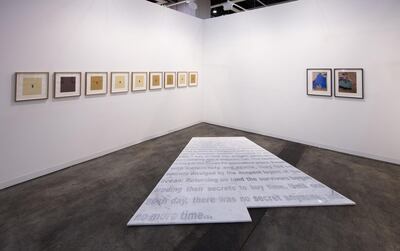 Installation view of Lawrie Shabibi's booth in the Insights sector of Art Basel Hong Kong 2017. Courtesy Lawrie Shabibi and the artists. Photography by Kitmin Lee.. *** Local Caption ***  al27mr-lawrie shabibi8.jpg