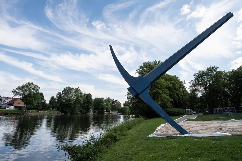 'The Pickaxe' on the bank of the Fulda river, Germany. Getty Images