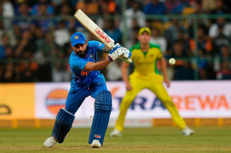 India captain Virat Kohli plays a shot. AFP