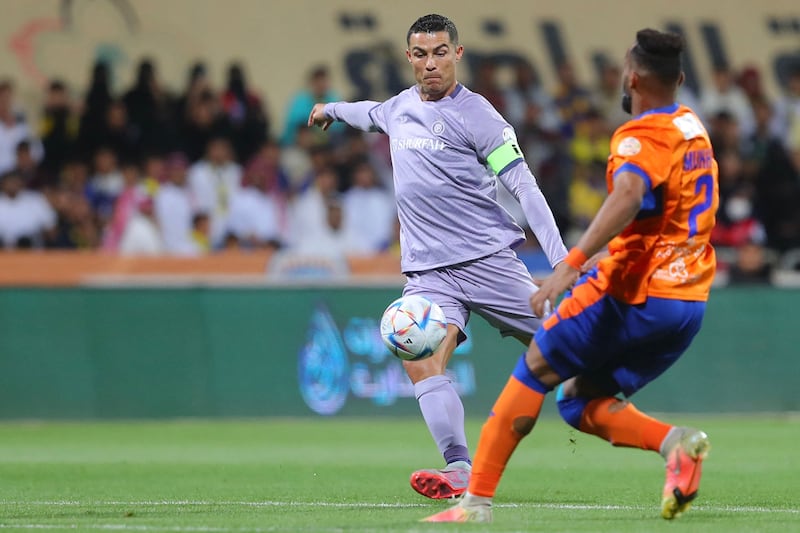 Cristiano Ronaldo in action for Al Nassr. AFP