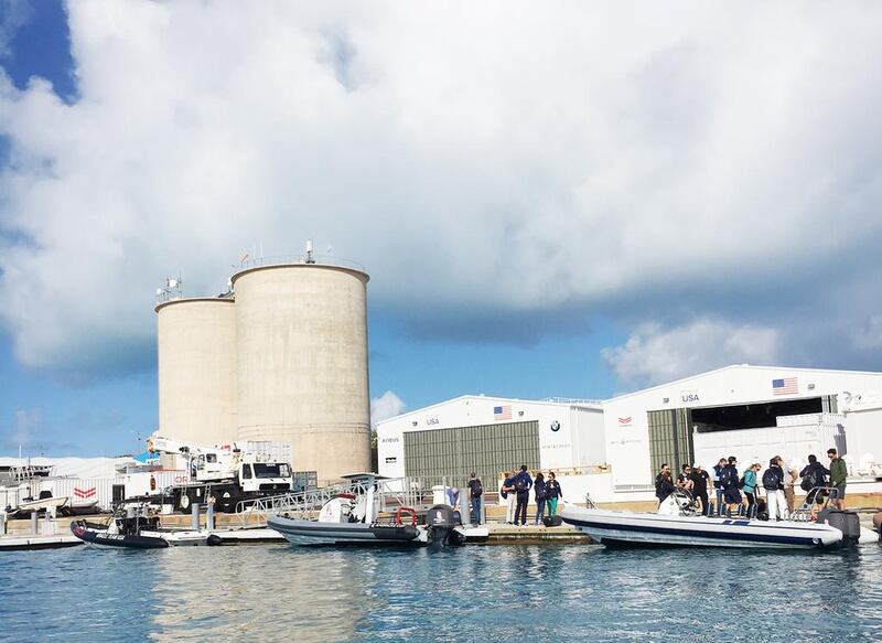 Boaz Island is where the competing teams are all stationed, and where their race boats are all stored, hidden away in private warehouse-style garages. Photo by Hafsa Lodi