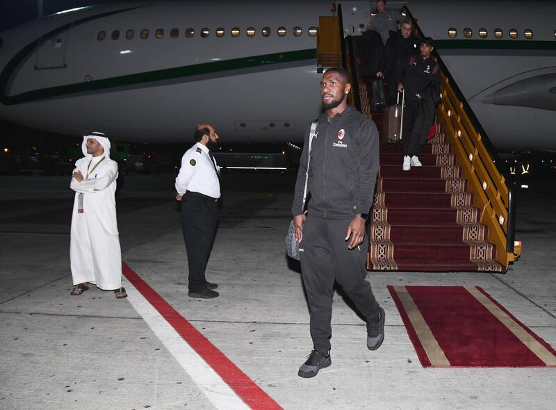 Cristián Zapata of AC Milan arrives. Getty Images