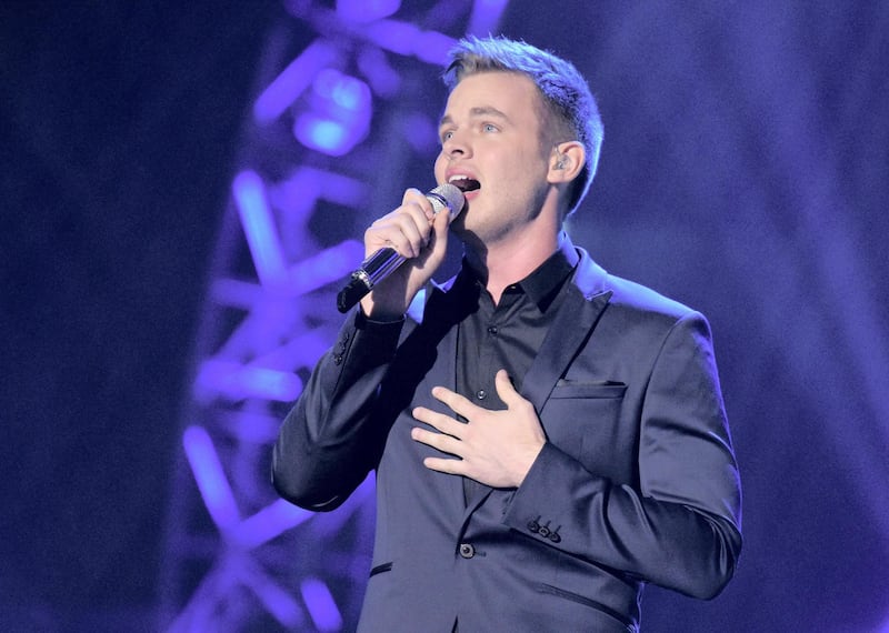 HOLLYWOOD, CA - MAY 12: Contestant Clark Beckham performs onstage at FOX's "American Idol XIV" Top 2 Revealed on May 12, 2015 at the Dolby Theater in Hollywood, California. (Photo by Michael Becker/FOX via Getty Images)