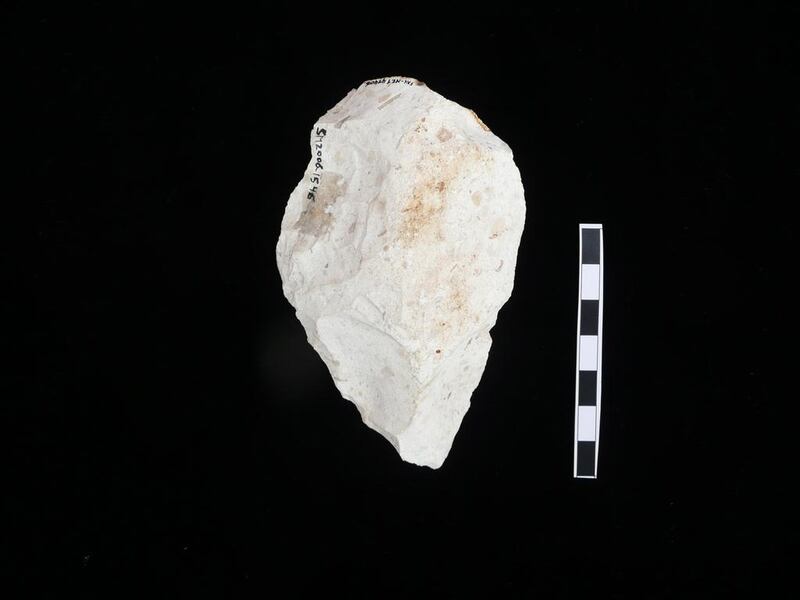 An axe discovered at Jebel Faya Courtesy Department of Antiquities Sharjah. Courtesy Department of Antiquities Sharjah