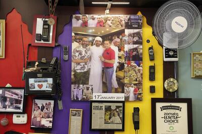 DUBAI , UNITED ARAB EMIRATES , January 9 ��� 2019 :- Pictures of Sheikh Hamdan bin Mohammed bin Rashid Al Maktoum , Crown Prince of Dubai at the Ustad Special Kabab Iranian restaurant in Bur Dubai in Dubai. ( Pawan Singh / The National ) For News. Story by Nick Webster 