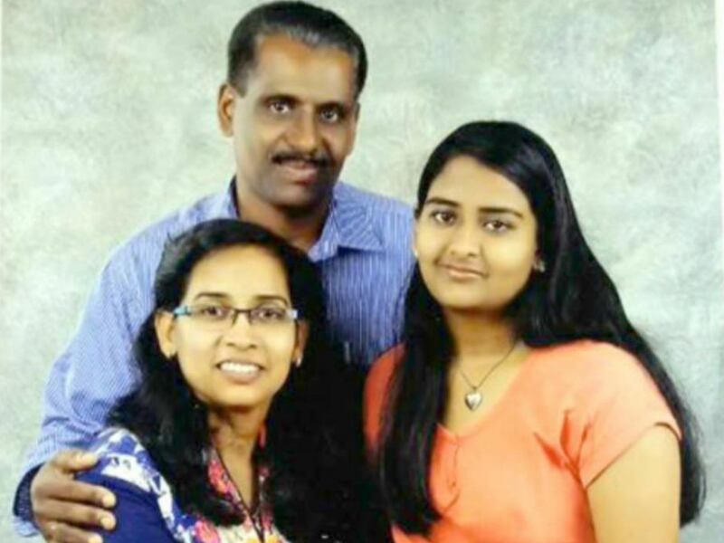 Sabu Thomas, 52, and Jean George, 47, lost their 20-year-old daughter Nova Sabu last August to brain hemorrhage. Their efforts to have another child through a surrogate have been frustrated by India's new laws. Photo: Jean George