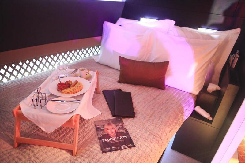 The Residence on the Etihad's A380 also features a private bedroom with double bed. Subhash Sharma / The National