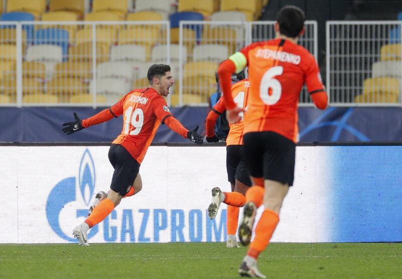 LW Manor Solomon, Shakhtar Donetsk. Needed just 16 minutes to be the scourge of Real Madrid for the second time this season. A magnificent solo goal to seal Shahktar’s win. EPA