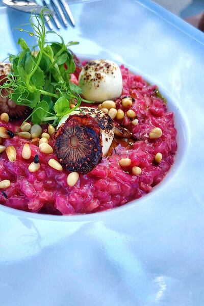 The betroot risotto becomes an instant favourite. Photo: Maya Kayali