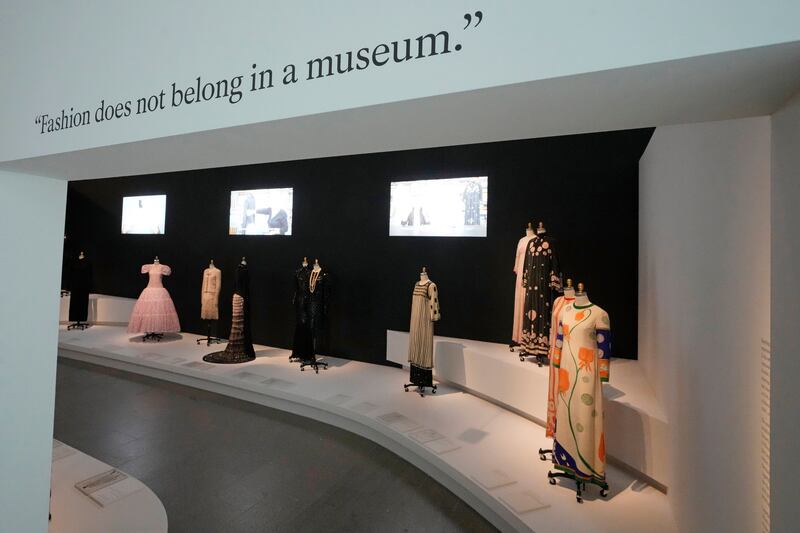 Despite the designer's view that 'fashion does not belong in a museum' his work will be on display until later this year