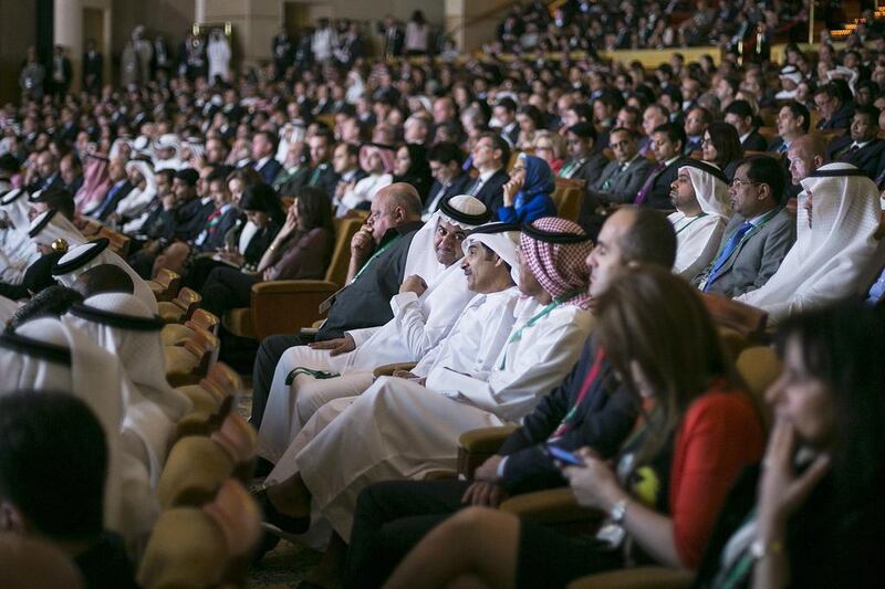 More than 1,500 delegates were expected at the NBAD Global Financial Markets Forum in Abu Dhabi. Mona Al Marzooqi / The National