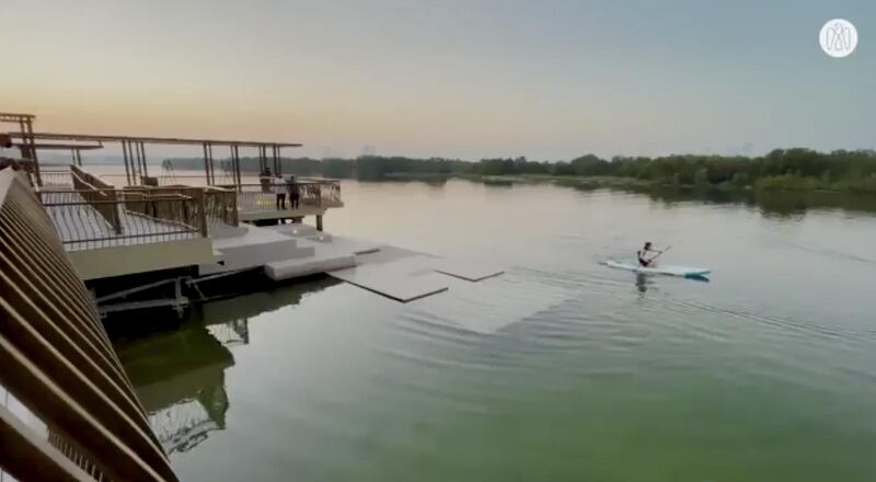Al Gurm Corniche has a kayaking platform, giving residents access to the mangroves. Courtesy: Abu Dhabi Media Office