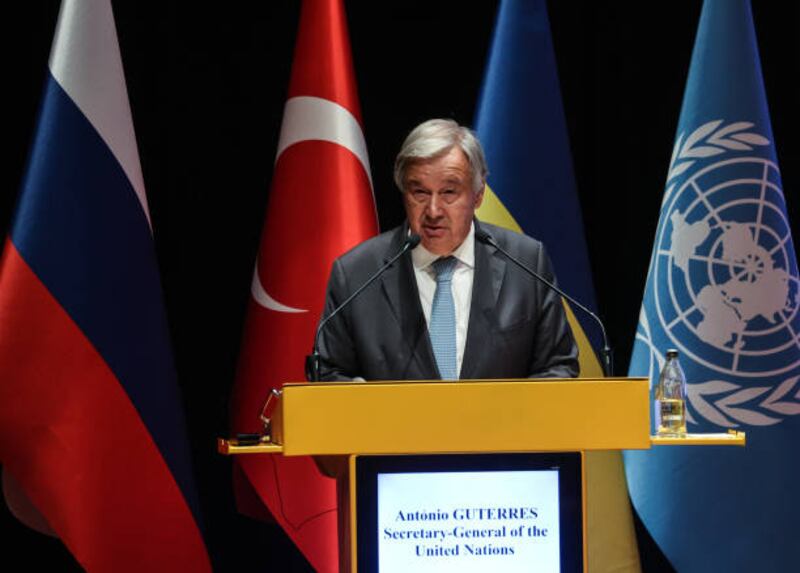 UN Secretary General Antonio Guterres said 'humanity’s future is in our hands today'. Getty Images