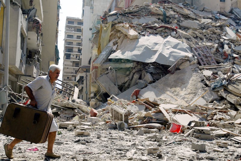 Destruction in the southern suburbs of Beirut in August 2006 ... but how similar is the situation in the area today? Reuters
