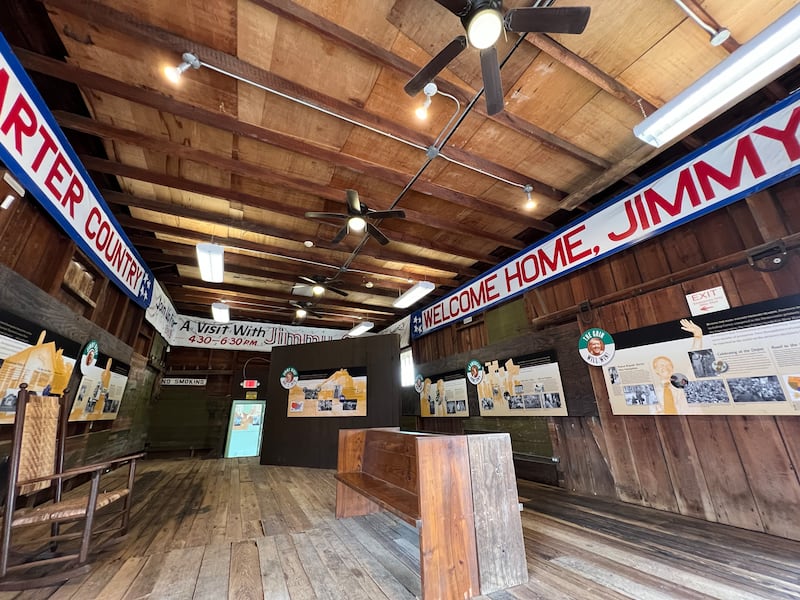 The interior of the train depot in Plains where Jimmy Carter announced his candidacy for US president. Holly Aguirre / The National