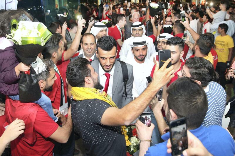 Syria’s national team landed in Sharjah as they prepare to take the stage for the AFC Asian Cup UAE 2019 after missing out on the previous edition in Australia.