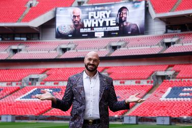 Boxing - Tyson Fury & Dillian Whyte Press Conference - Wembley Stadium, London, Britain - March 1, 2022 Tyson Fury poses for a photograph after the press conference Action Images via Reuters / Andrew Couldridge     TPX IMAGES OF THE DAY