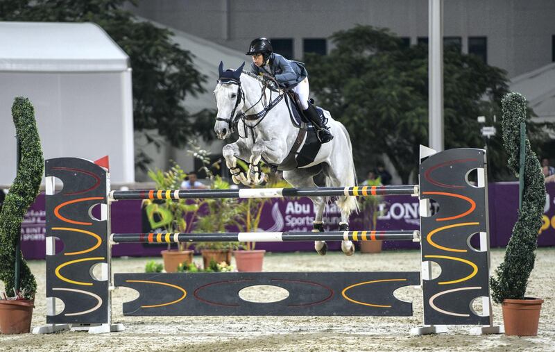 Abu Dhabi, United Arab Emirates - Janakabhorn Karunayadhaj at the CSIL 2-star competition by FBMA International Cup at Al Forsan Internal Sports Resort. Khushnum Bhandari for The National