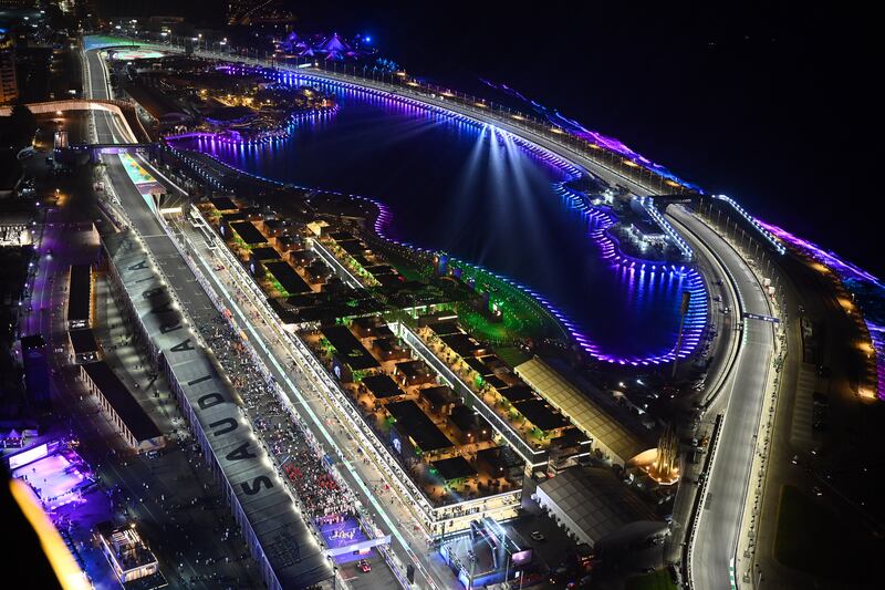 The Jeddah Corniche Circuit during the 2022 Saudi Arabian Grand Prix. Getty