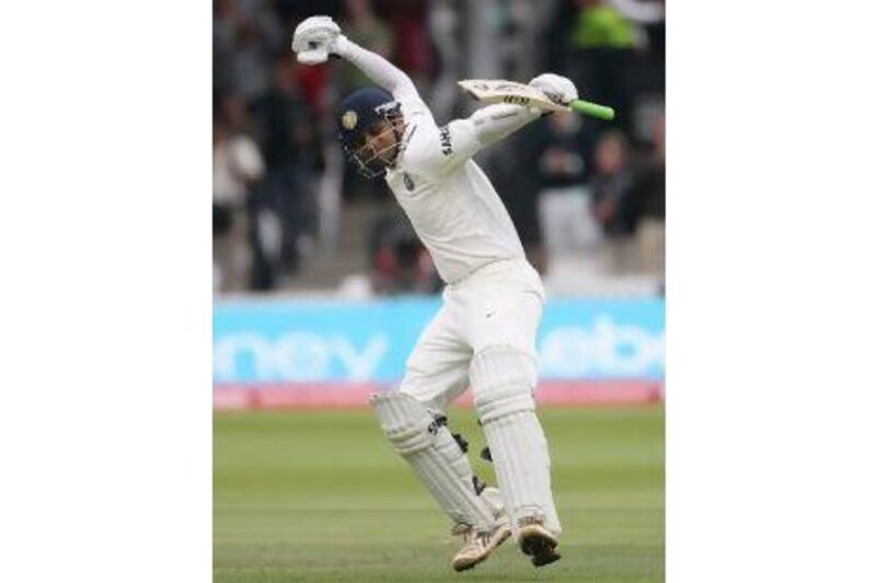 It was surprisingly only India batsman Rahul Dravid's first Test century at Lord's. Tom Shaw / Getty Images