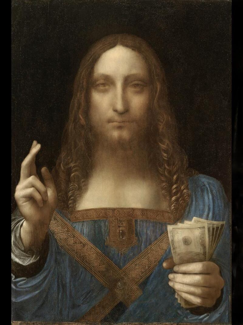 Ben Lewis's "Salvator Metaversi" is an NFT inspired by Leonardo Da Vinci's "Salvator Mundi". Courtesy Ben Lewis | OpenSea