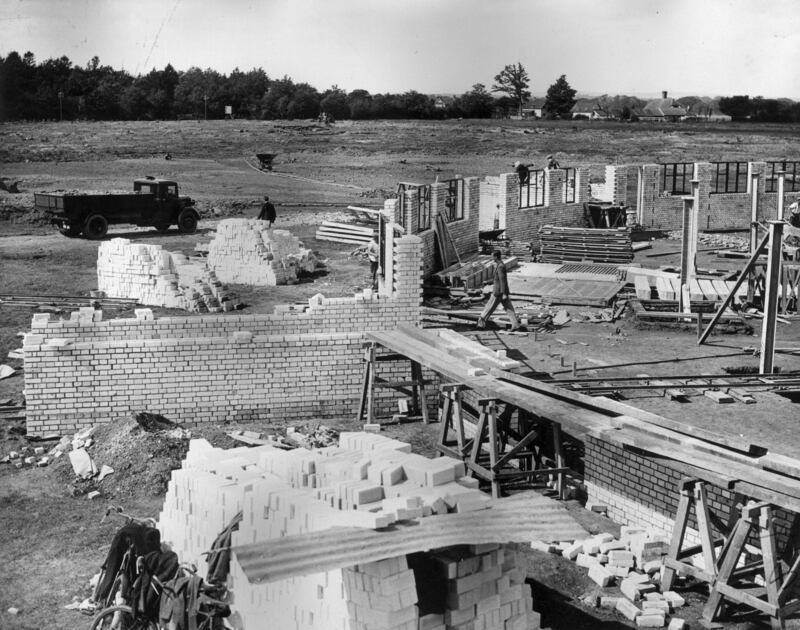 The construction site of the main terminal building at Gatwick Airport in 1935. All photos: Getty Images