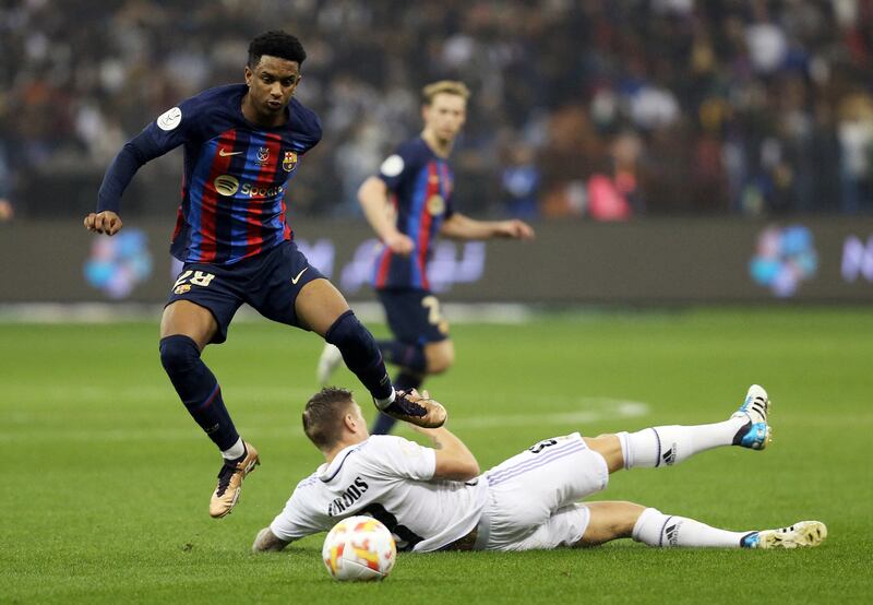 Alex Balde 8 - Teen full-back continued to do well and again started over Alba. His run to burst past Carvajal and set up Dembele with a clear goalscoring chance was his best moment. Cunning when he needed to be, too. Had the better of Valverde. Reuters