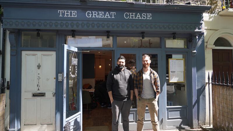 The Great Chase in London offers quintessential halal British cuisine. Pictured are the owners Mabrouk Kahn and Simon Pearson. All photos: Victoria Pertusa / The National