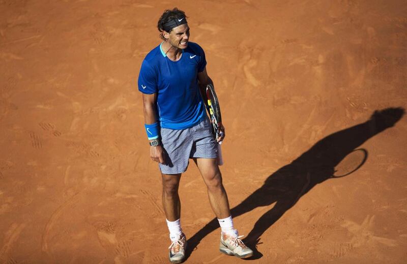 After dominating on the surface his entire career Rafael Nadal suddenly looks vulnerable on clay. And the French Open is just ahead. Alejandro Garcia / EPA

