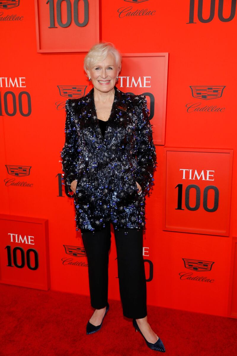 Glenn Close arrives on the red carpet for the Time 100 Gala at the Lincoln Center in New York on April 23, 2019. Reuters