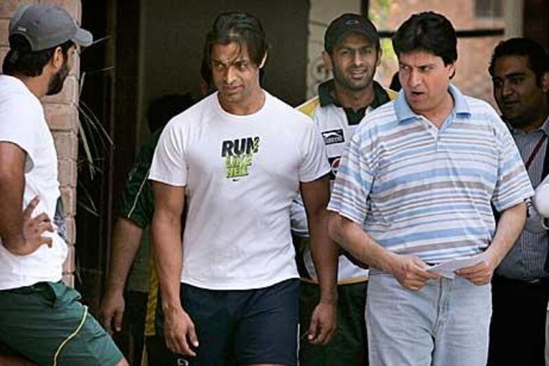 Shahid Afridi, left, has been critical of the selection policies of Mohsin Khan, right.