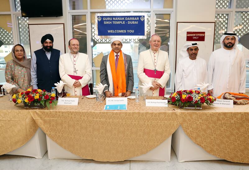 People of all faiths came together to recognise Bishop Hinder's contribution to religious life in the Emirates.

